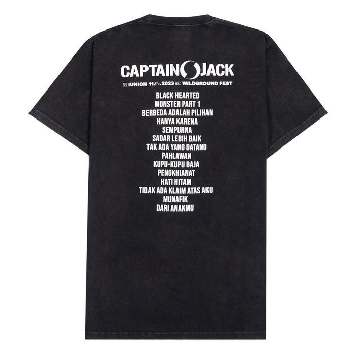 (COD) Kaos Pria STARCROSS X CAPTAIN JACK - CJ SONGLIST - Black Wash - M