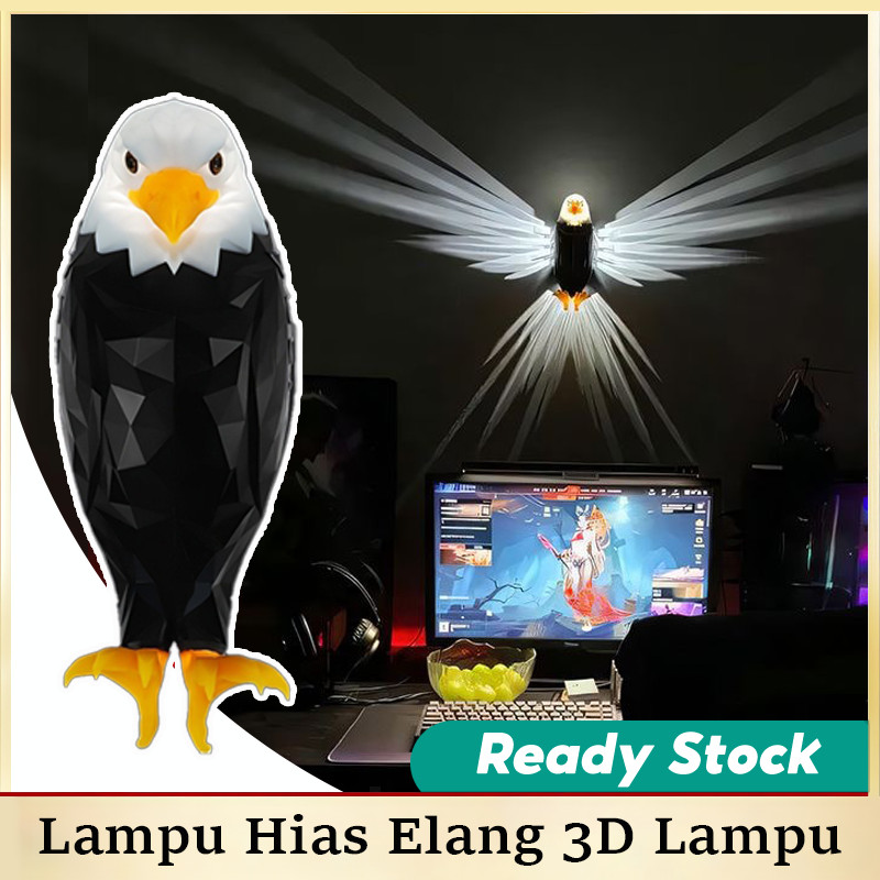 Lampu Dinding LED Berbentuk Elang Rumah Lampu Dekoratif Rumah Yang Kreatif Lampu Hias Elang 3D Lampu
