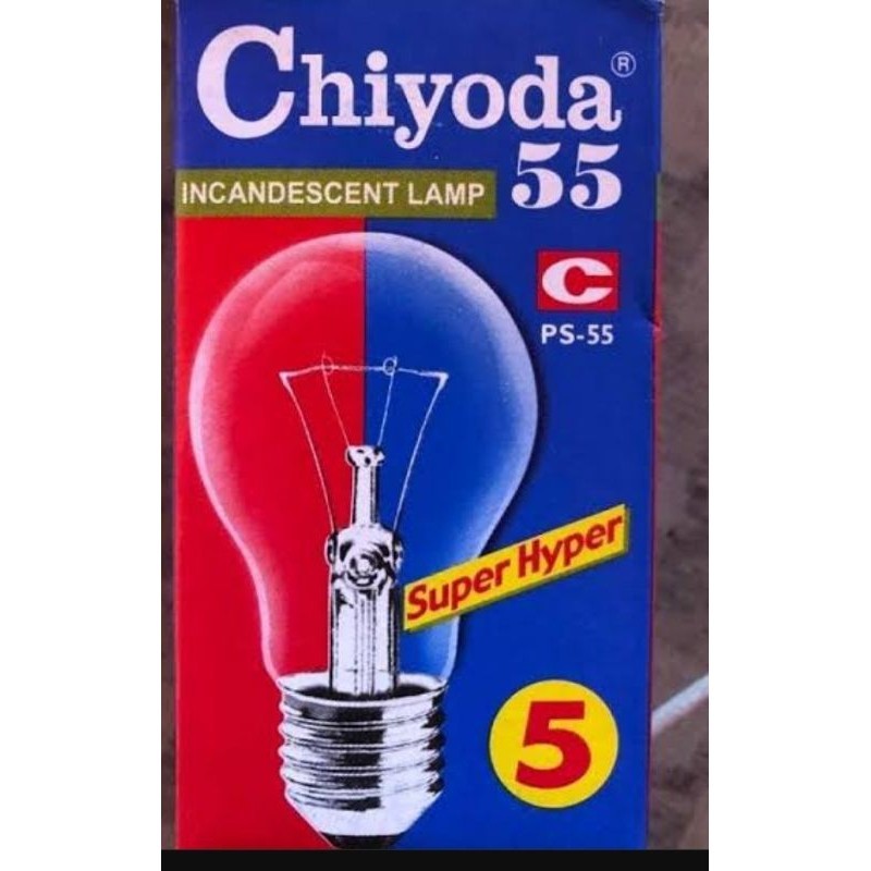 Chiyoda PS-55 Lampu Pijar - Bohlam Kaca Bening