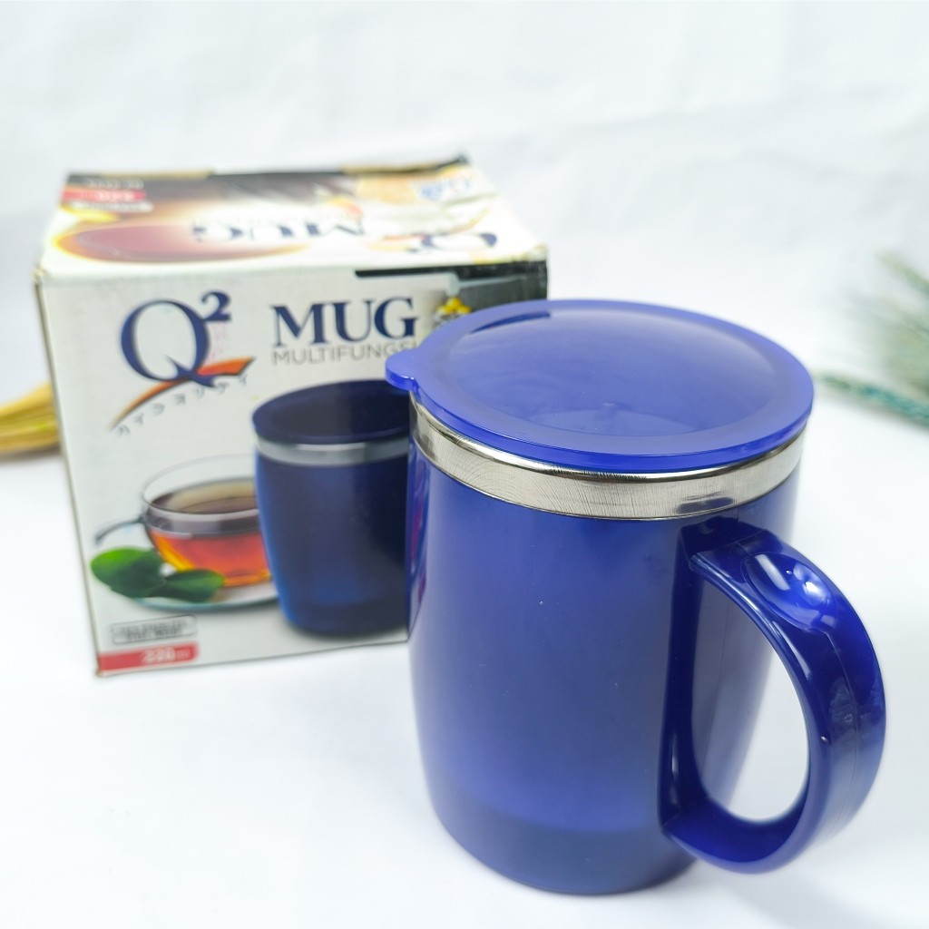 BARU Mug Q2 8255 Untuk Air Panas & Air Dingin / MUG Multifungsi Q2-8255 / Mug Q28255-FREE BUBLE 220m