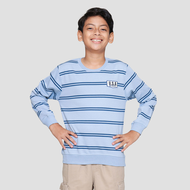 Nevada Stripes Patch Sweater Anak Laki-laki 123029142