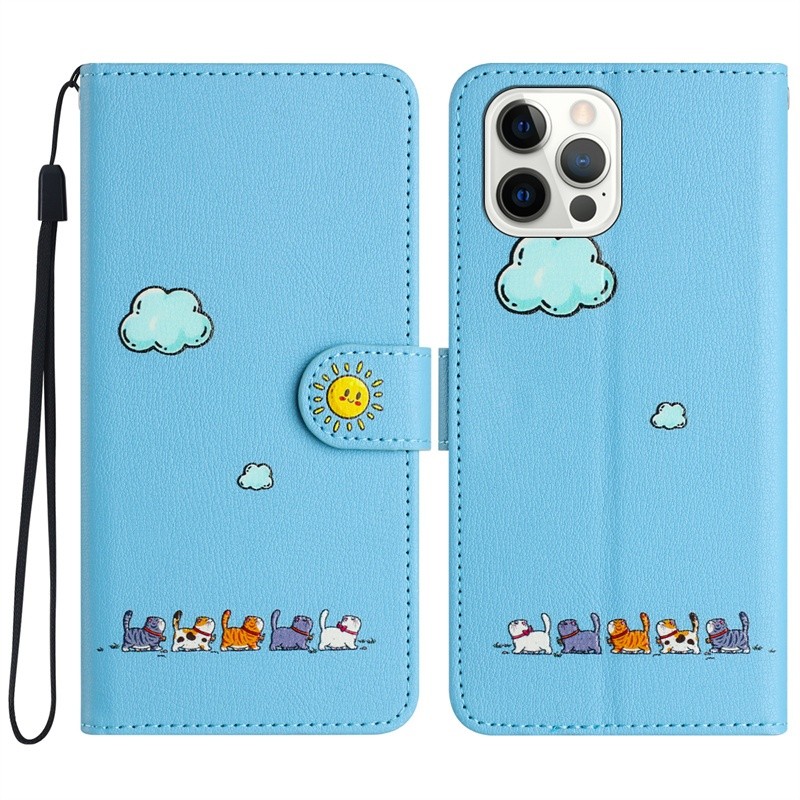 Flip Case Untuk iPhone 13 12 Mini 11 Pro Max Kulit Penutup Dompet Pemegang Kartu Berdiri Casing Pons