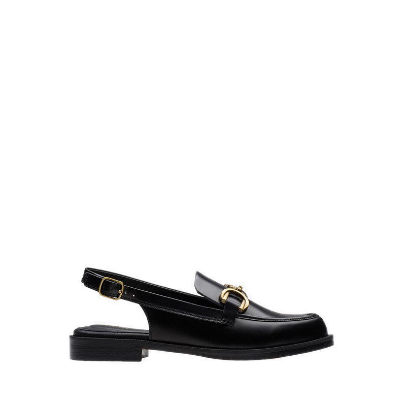 Clarks Straven Sling Sandal Slip-On Kulit Hitam Model Tali Silang untuk Pria Black Leather