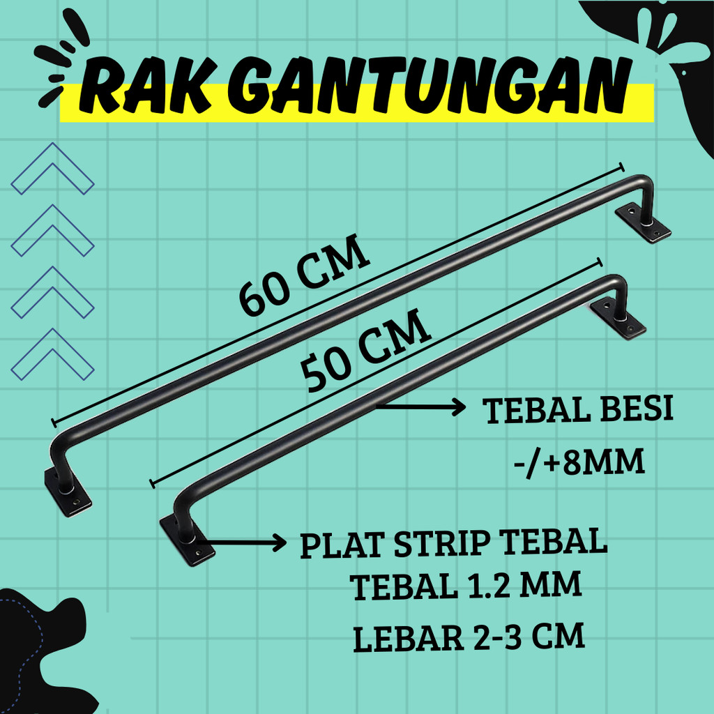 Gantungan Baju Dinding ,Gantungan Baju Besi Tembok, Dinding / Gawang Baju Tembok