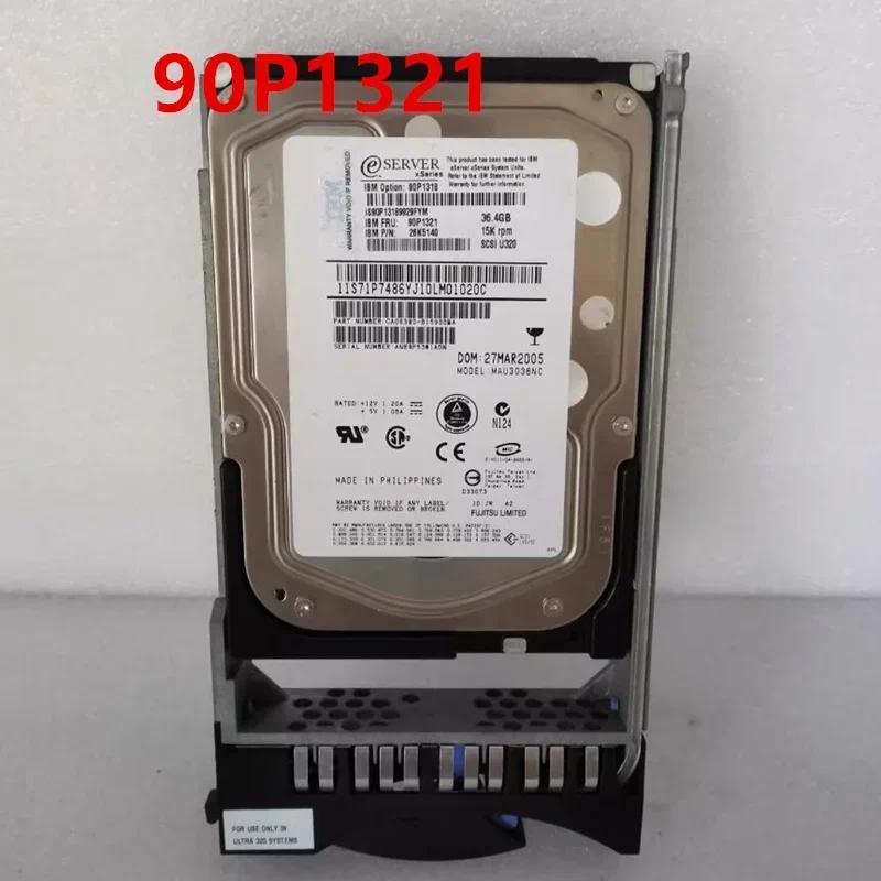 Original Almost New Hard sk For IBM 36.4GB 80Pin SCSI 3.5" 15000RPM 8MB Hard Drive 90P1318 90P1321 2