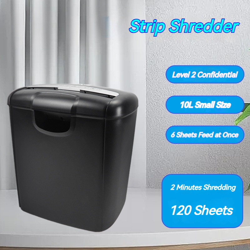 Desktop Small Paper Shredder Office Home Electric Mini Shredder Strip Paper Cutter