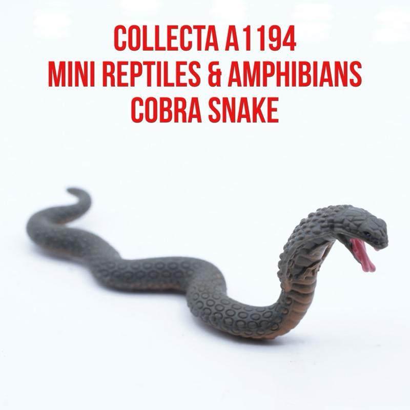 Collecta A1194 Mini Reptiles & Amphibians | Cobra Snake Ular Kobra Ular Sendok Ophiophagus Hannah | 