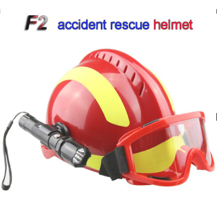 F2 Rescue helmet Safety helmet + Safety goggles + headlamp (Battery not included) First aid helmet R