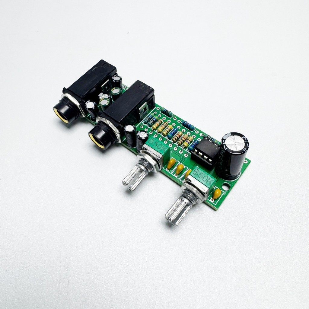 TONE CONTROL DOUBLE LAYER PRE AMP MIC 4558 2 SOKET MIC