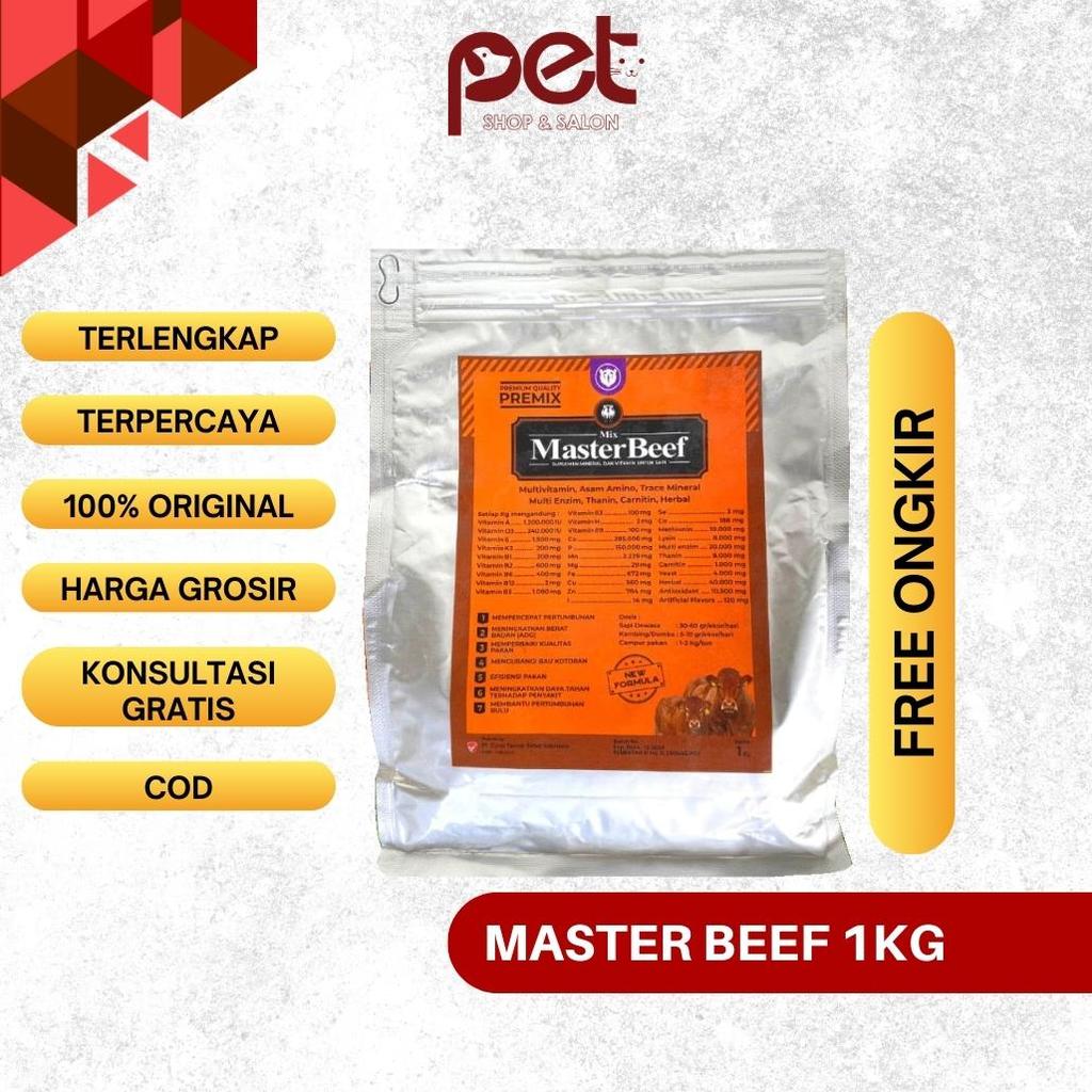 Premix Sapi Master Beef 1 Kg - Premix Sapi Kontes - Premix Sapi Penggemukan - Premix Sapi 1kg - Mast