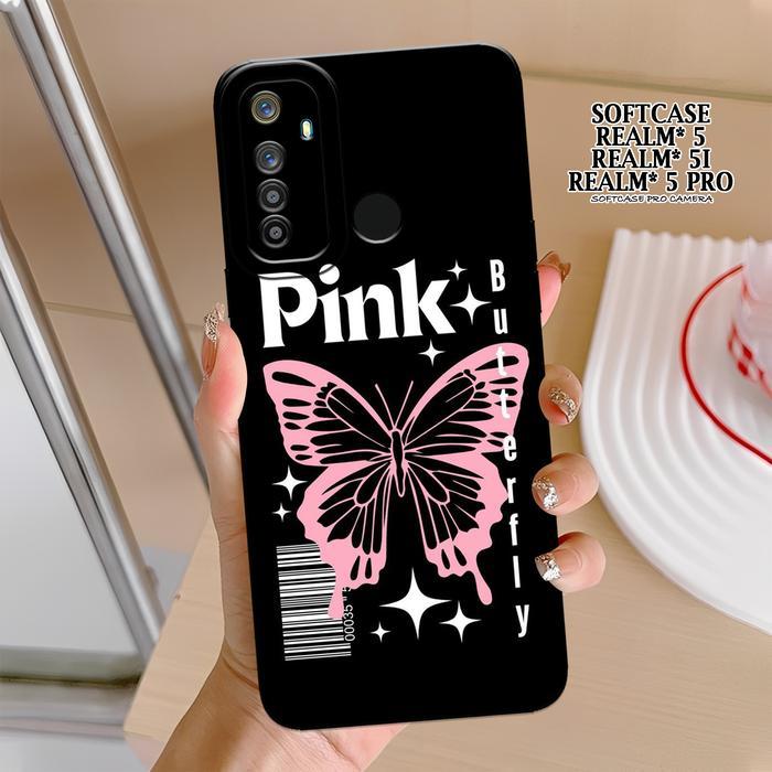 Case Realm* 5/5i/5 Pro Terbaru - Fashion Case Kupu Kupu - Casing Realm* 5/5i/5 Pro - Silikon Pro Cam