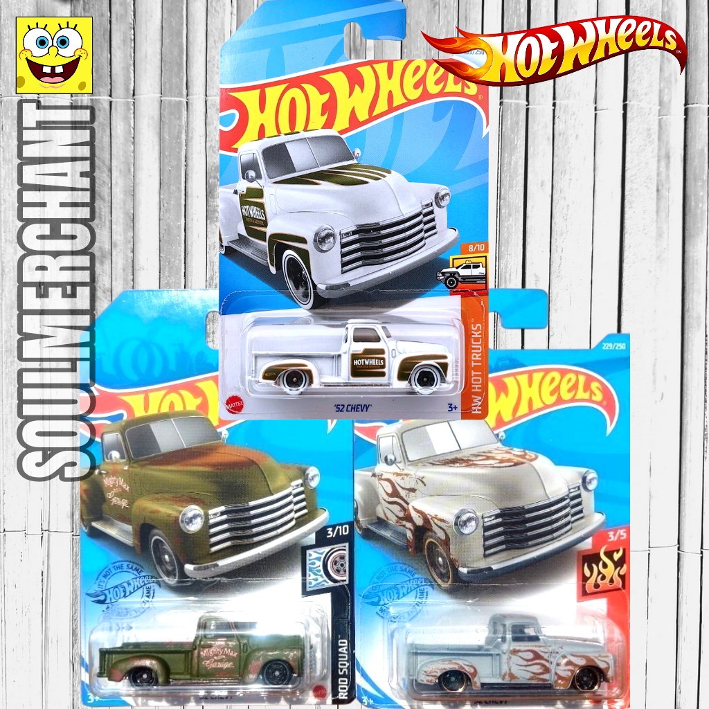 HOTWHEELS 52 CHEVY PUTIH MERAH BIRU TRUCK PICKUP ORIGINAL