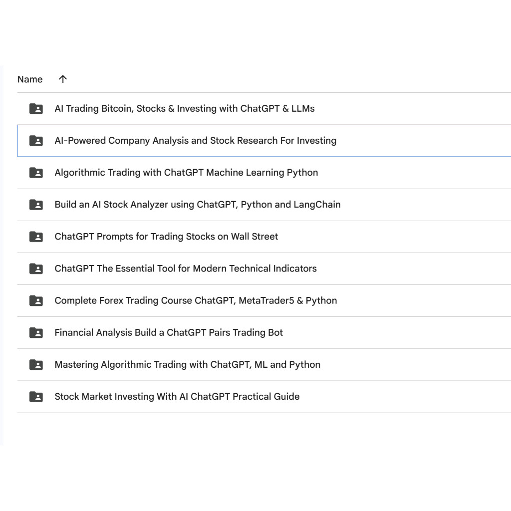 10 Trading Video Course Bundle - Learn AI Trading | Chatgpt Trading | Stock Market Ai Trading | Fore