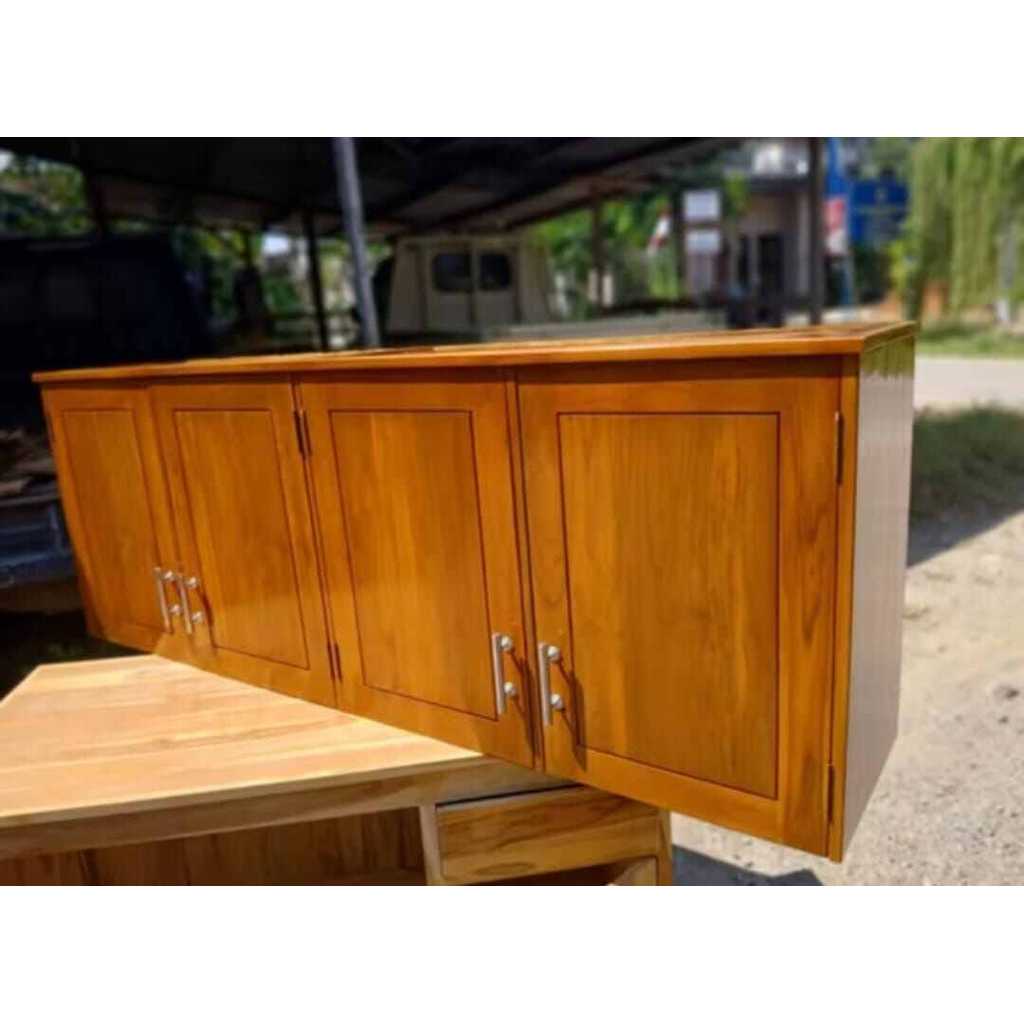 Kitchen Set Minimalis Rak Gantung Kayu Jati