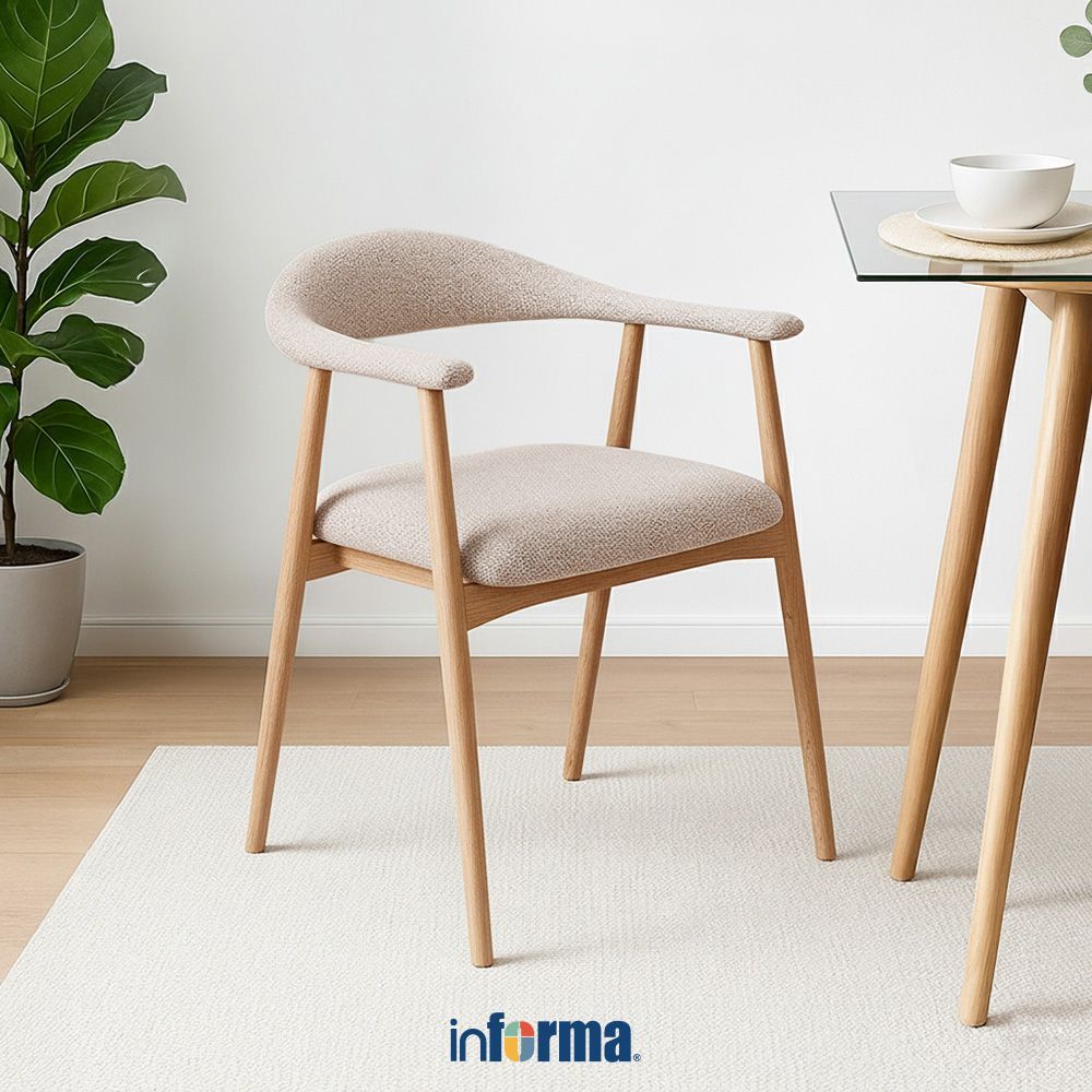 Informa Addi Kursi Makan Fabric Dining Chair Tempat Duduk Ruang Makan Kursi Kafe Restoran