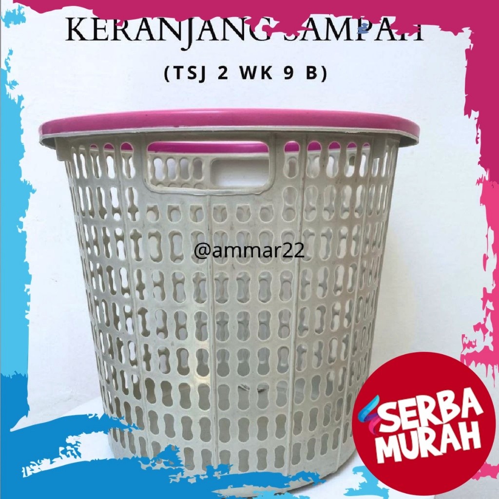 KHUSUS INSTAN TSJ Keranjang Tempat Sampah Plastik Besar Putih