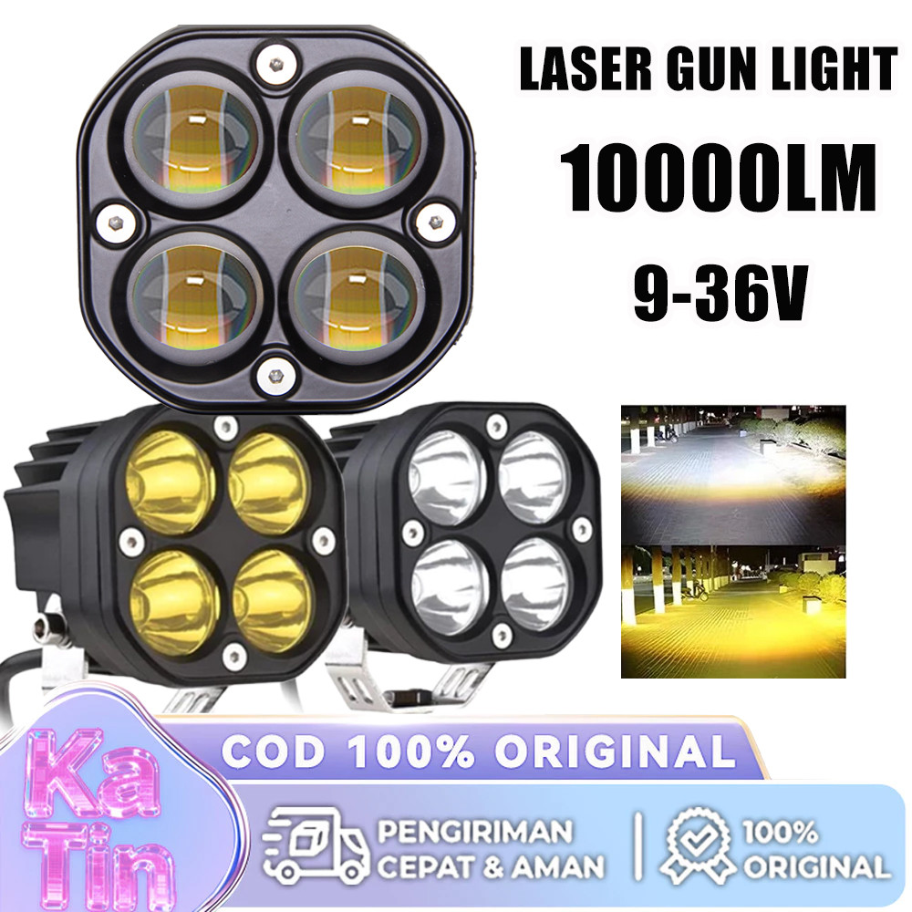 COD Lampu Tembak Sorot LED 4 Mata 40 Watt Mobil Motor Sorot Lampu Tembak Sorot Laser Gun /Lampu Soro