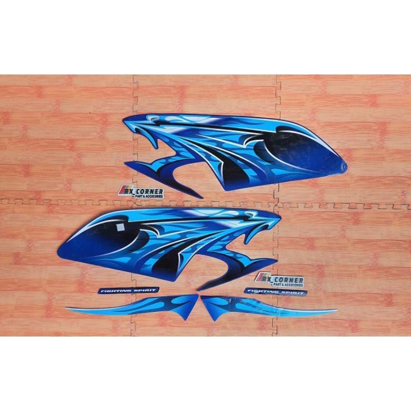 STRIPING RX KING SET STIKER POLET RX KING SET 2006 TANGKI BIRU DAN TANGKI HITAM