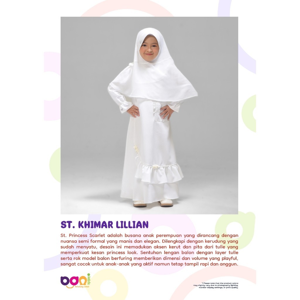 Rabbani ori - St. Khimar Lillian | Setelan Khimar Lilian | Gamis Anak | Setelan Gamis Anak 3-12 tahu