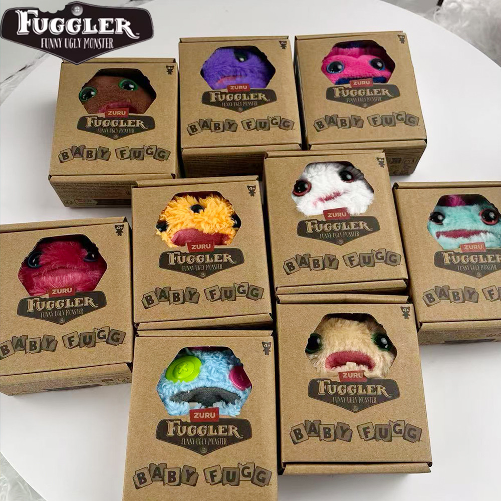 Fuggler Baby Monster Plush Toys Funny Ugly Wide-Eyed Monster Shy Guy Squishy Stuffed Animals Cute Pe