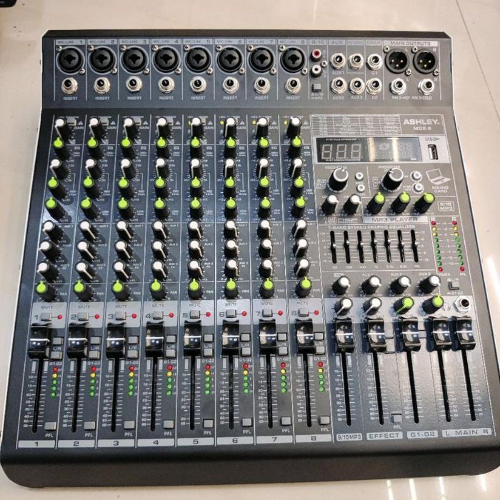 Mixer Ashley MDX 8 Original 8 Channel - Effect Reverb