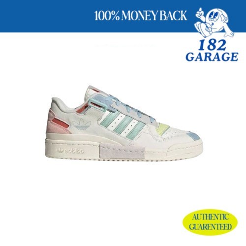 Sepatu Adidas Forum Exhibit Low White Pink Blue
