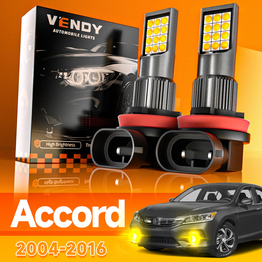 2pcs For Honda Accord 7 8 9 2004-2016 LED Fog Light 2005 2006 2007 2008 2009 2010 2011 2012 2013 201