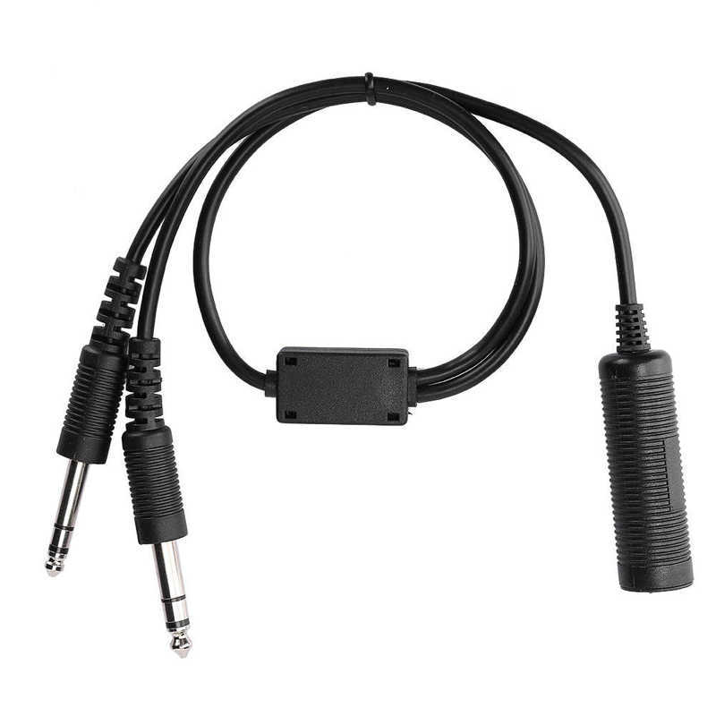 Rao Replacement   Helicopter To General Aviation Headset Adapter Cable David Clark AVCOMM U 174