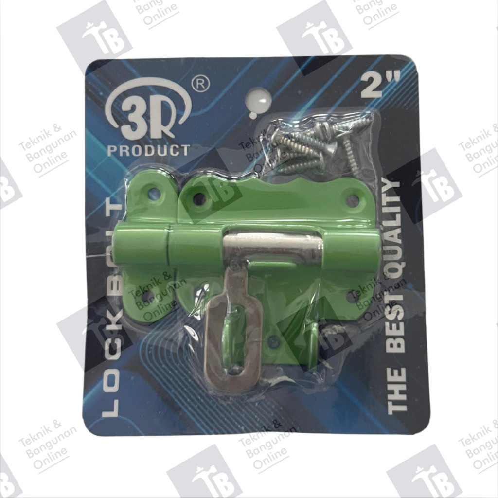 3R Grendel Overval 2 Inch 2" HIJAU / Grendel Pintu Tebal 2inch