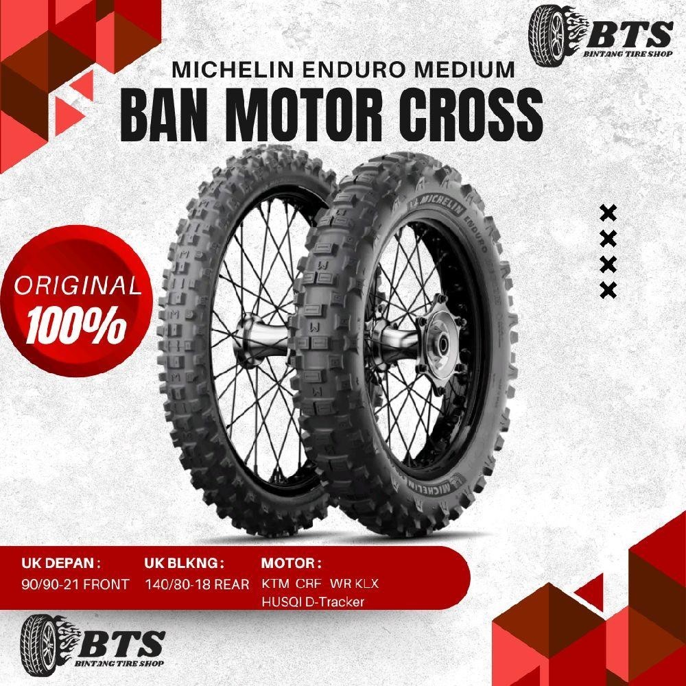 Ban Trail Michelin Enduro Medium 90/90-21 & 140/80-18 BAN TRABAS TUBTYPE