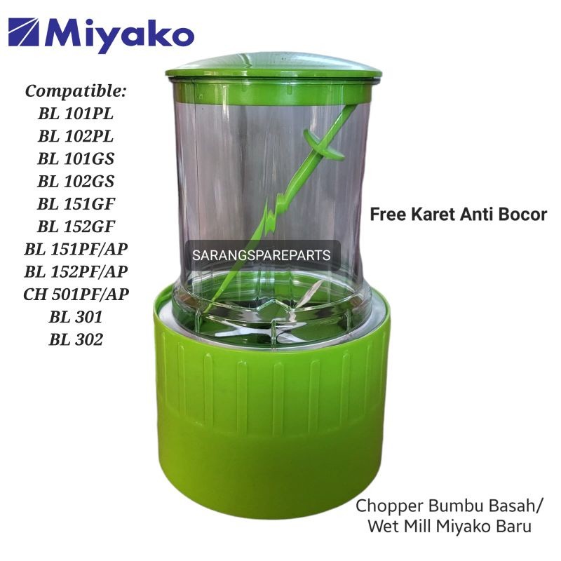 CHOPER/CHOPPER SET BLENDER BUMBU BASAH MIYAKO SET / GILINGAN BUMBU BLENDER MIYAKO SET / WET MILL BLE