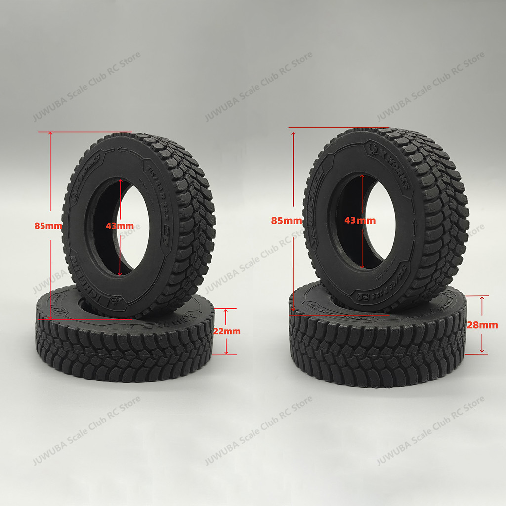 1:14 Scale RC Truck Rubber Tire 85MM Tyre Model for Tamiya Remote control Tractor Truck Trailer y Ti