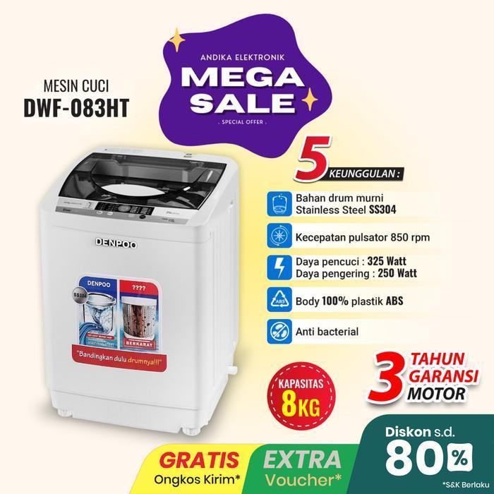 Mesin Cuci 1 TABUNG Denpoo DWF 083 HT 8 KG