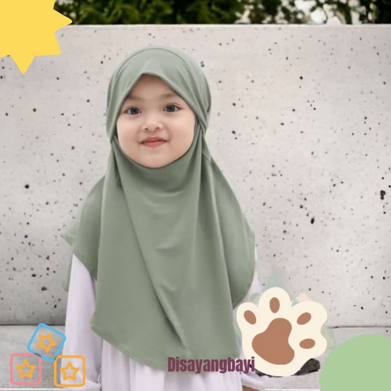 JILBAB BERGO ANAK TALI MALAY 4-10 TAHUN