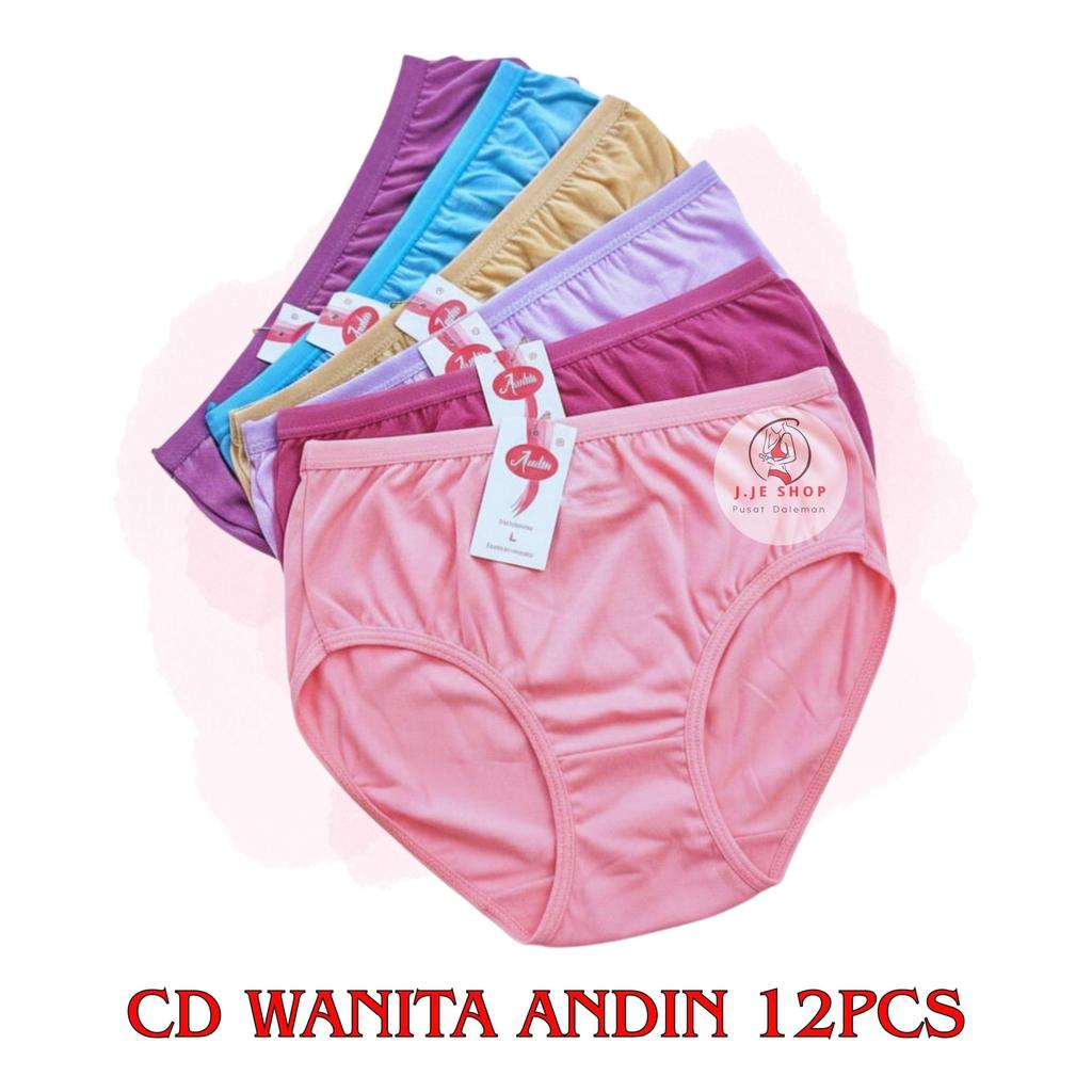 6pcs Celana Dalam Wanita Dewasa Kekinian bagus dan Murah 1 Lusin Harga Grosir - CD Cewek Katun Warna