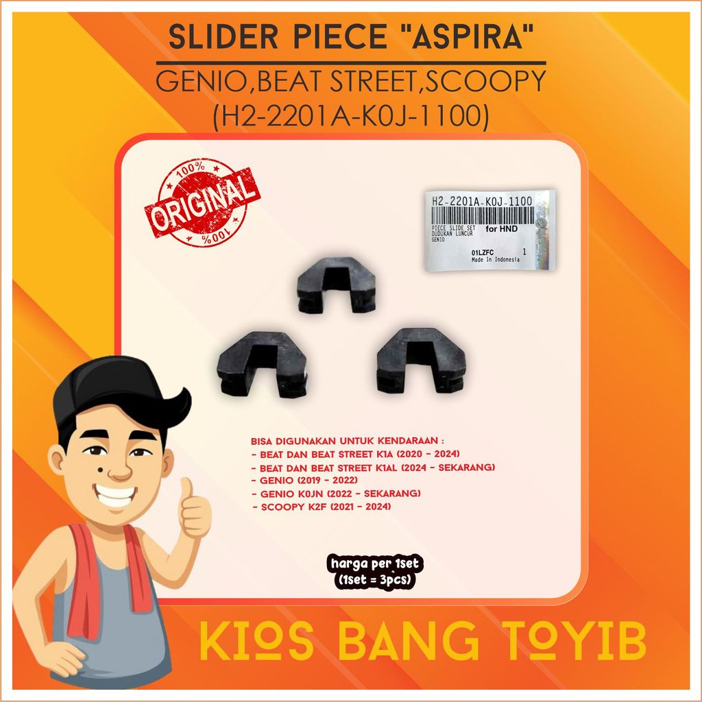 ASPIRA Slider Piece Set GENIO 2201A-KOJ Original Beat Street 2020-on Scoopy 2020 Piece Set Slide
