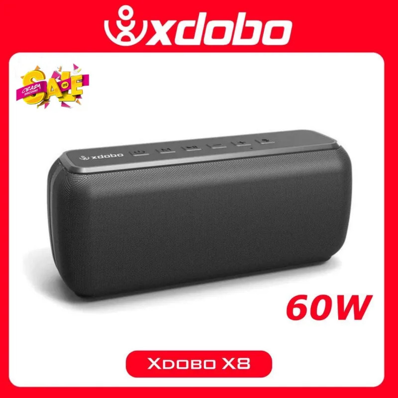 Xdobo X8 II 60W Portable Bluetooth-Compatible Speakers 6600mAh Bass Sound Box Wireless Waterproof TW