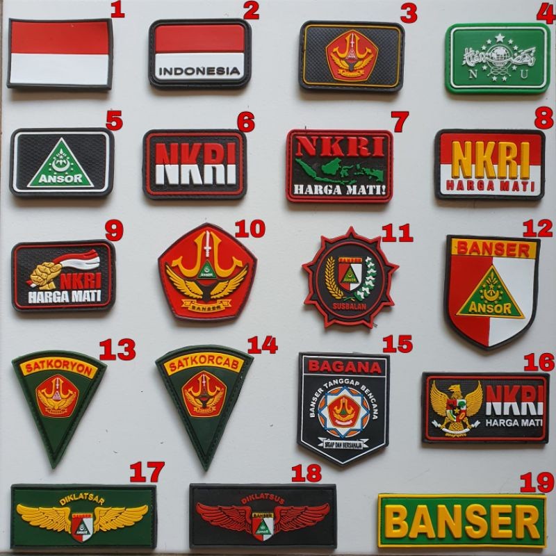 GHOST COLLECTION - PATCH RUBBER LOGO BANSER - NU - ANSOR - RUBBER PATCH BANSER - TEMPELAN EMBLEM KAR