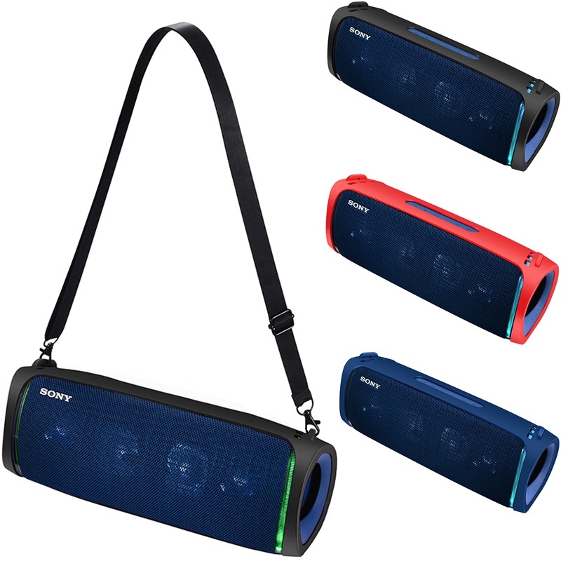Newest Outdoor Travel Silicone Case Cover With Strap Carabiner for Sony SRS-XB43 Portable Wireless B