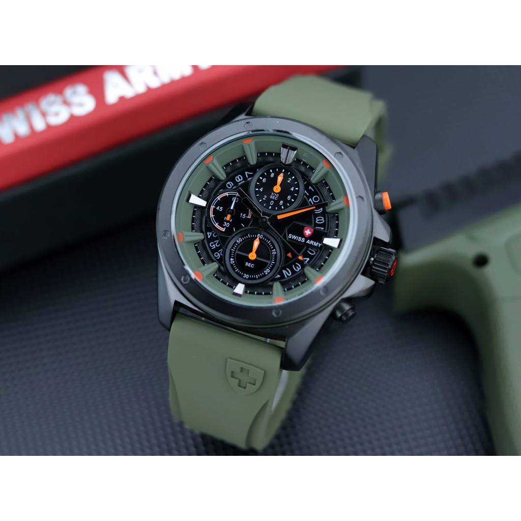 MOWATCH ---- Jam tangan pria - Chrono aktif, Tanggal aktif - Jam tangan fashion pria - Tali rubber -