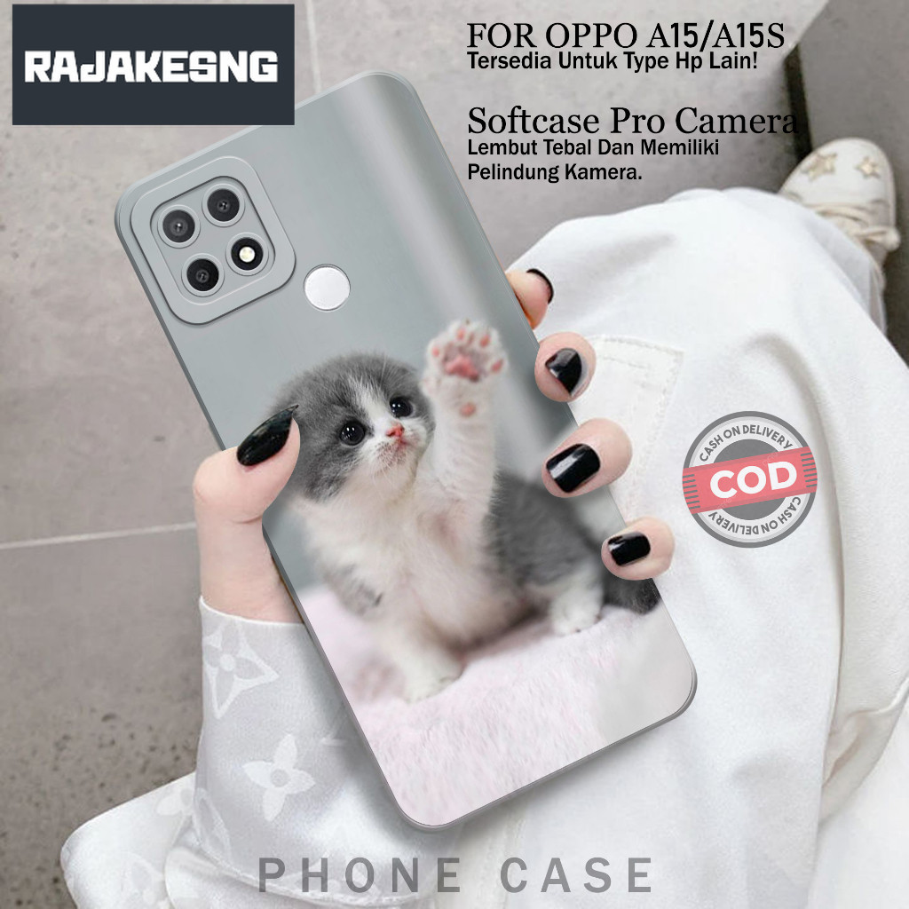 Case Hp Oppo A15/A15S Terbaru - Fashion Case Kucing - Softcase Oppo A15/A15S - Casing Oppo A15/A15S 
