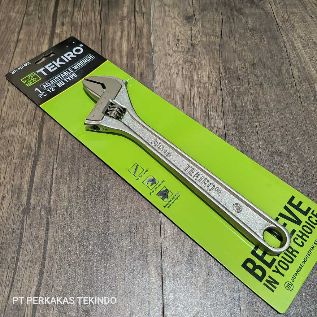 Tekiro Kunci Inggris 12 Inch Adjustable Wrench Kunci Bago Baco Tekiro / Kunci Pas Set