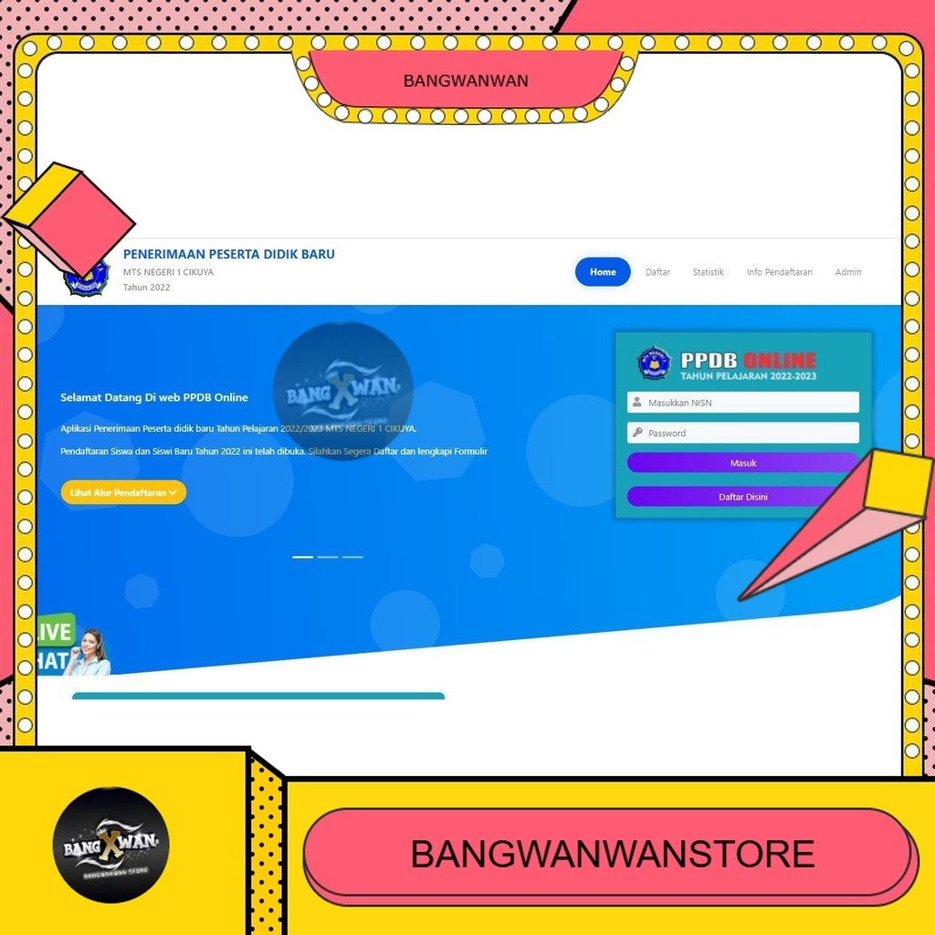 Source Code Aplikasi PPDB Penerimaan Peserta Didik Baru - Aplikasi Web - PHP 7+