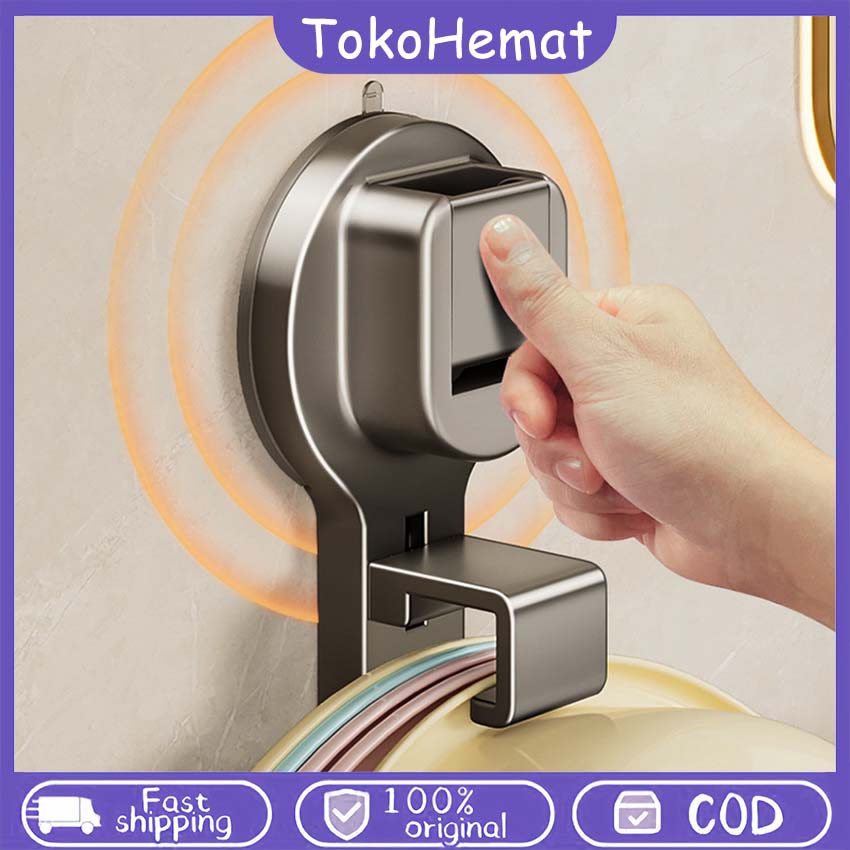 Hanger Baskom Suction Cup untuk Dinding Keramik Cantolan Plastik Kuat Tempat Sabun Botol