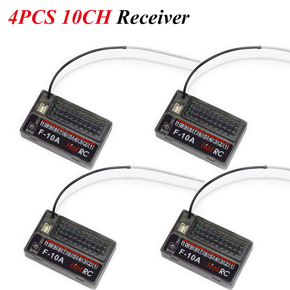 HotRC 10CH 10 Channel 2.4GHz F-10A PWM Receiver for CT-10B HT-10A Transmitter Remote Control Car Boa
