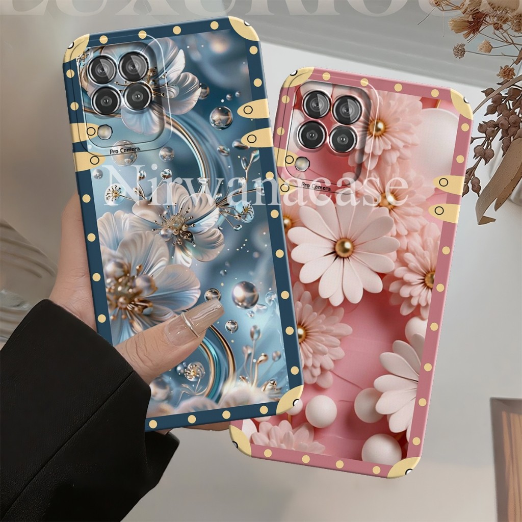 Case Hp Samsung A22 4G - A22 5G - A12 - M12 - M22 4G - A11 - M11 - M23 5G - M32 5G Motif Bunga Bingk
