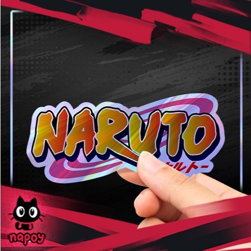 Stiker Hologram Anime Naruto Naruto Logo