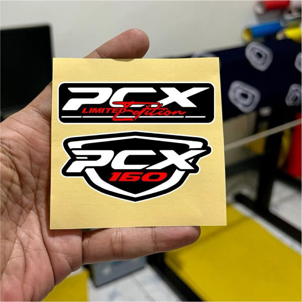 stiker logo pcx, pcx, honda, motor pcx, stiker reflektive nyala