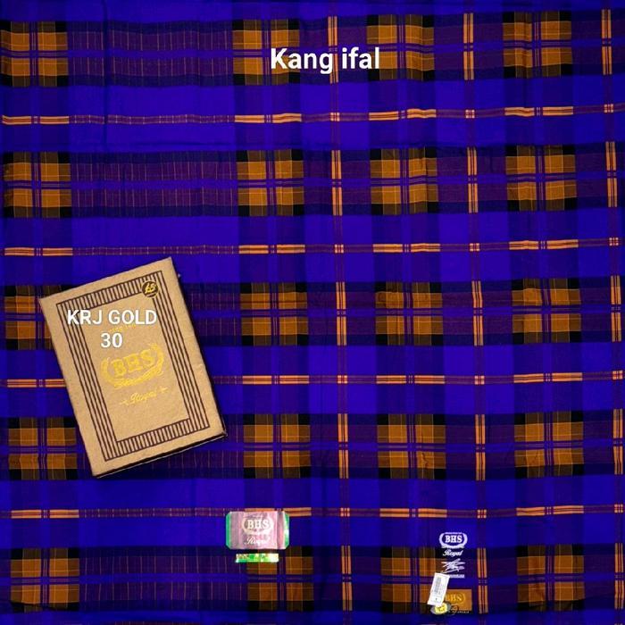 SARUNG BHS ROYAL KOTAK KOTAK LAWAS MOTIF KDM KULITAS SILVER - KRJ GOLD 30