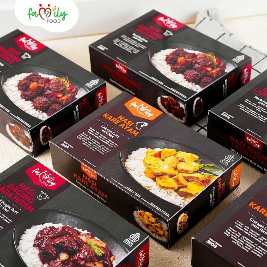 Makanan Siap Saji (Rendang Daging, Daging Lada Hitam, Kare Ayam) Family Food